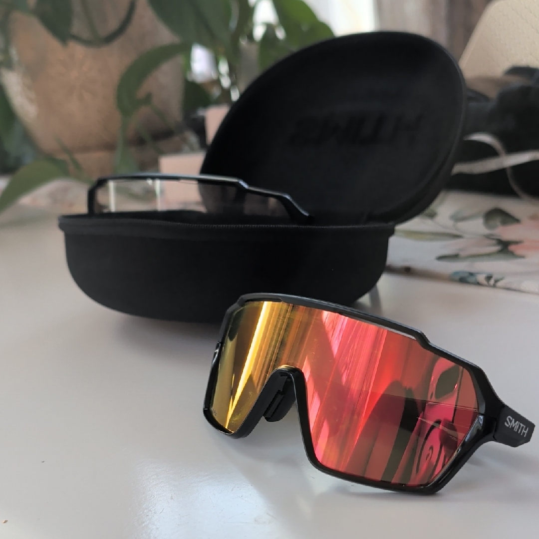 Smith Shift Mag Sunglasses With Red/Gold And Clear Lenses